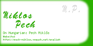 miklos pech business card